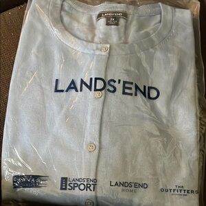 Lands' End Women’s Sky blue cardigan sweater